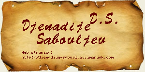 Đenadije Sabovljev vizit kartica